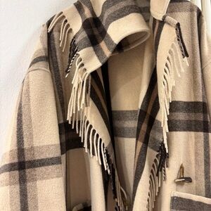 United Colors Of Benetton Beige and Black Checkered Scarf